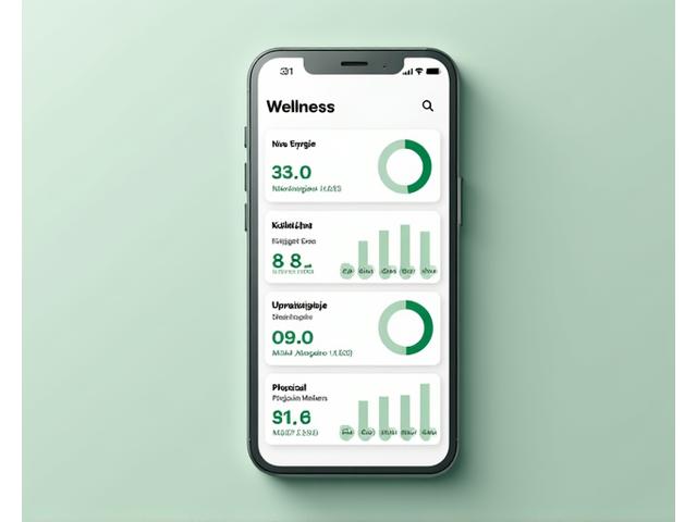 Ekran mobilne aplikacije koja prikazuje dashboard za praćenje napretka sa grafikonima i metrikama
